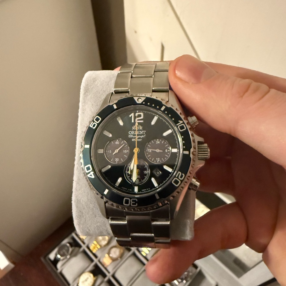 Orient RN-TX0204E Green Dial Solar Chronograph